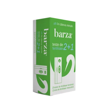 Pachet Teste de fertilitate 2+1, 2x fertilitate feminina + 1x fertilitate masculina, Barza
