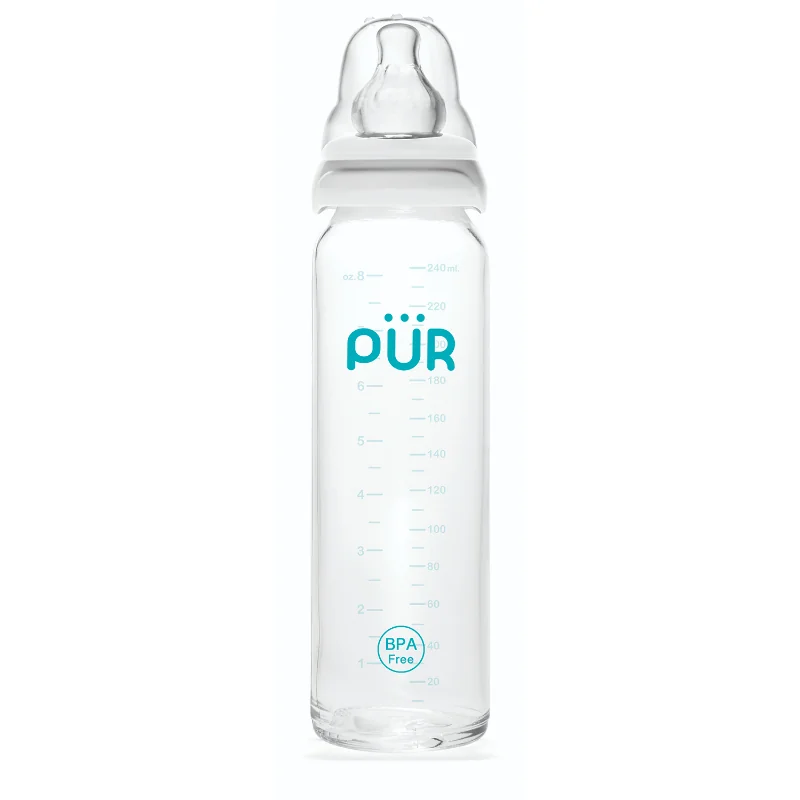 Biberon din sticla, 240ml, PUR 
