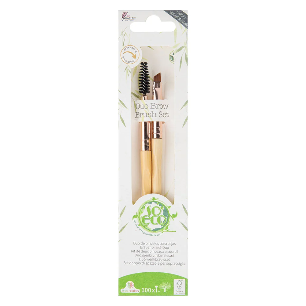 Set 2 pensule ecologice pentru aranjarea si definirea sprancenelor, 1 bucata, So Eco 