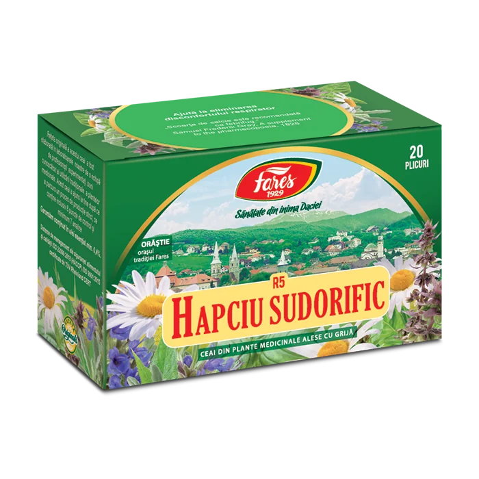 Ceai Hapciu sudorific, 20 plicuri, Fares