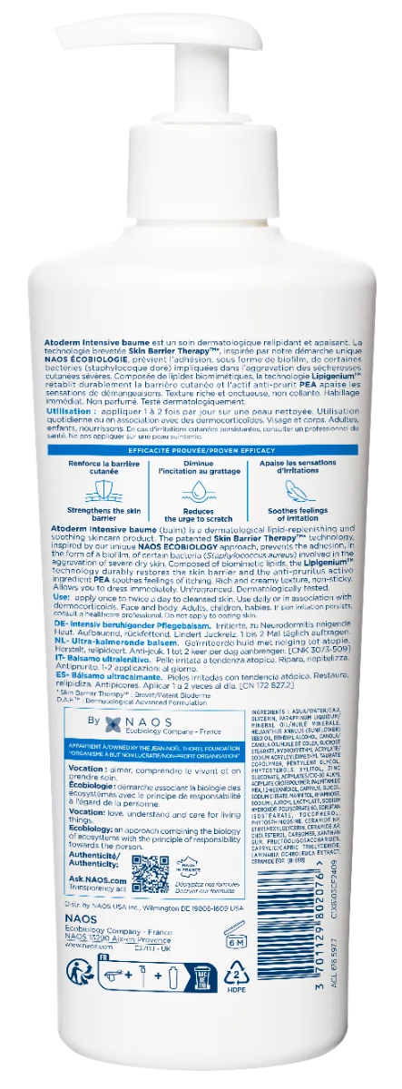 Balsam calmant piele atopica Atoderm Intensive, 500ml, Bioderma