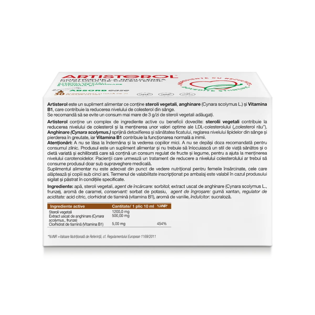 Artisterol aroma caramel, 30 plicuri cu gel, Zentiva