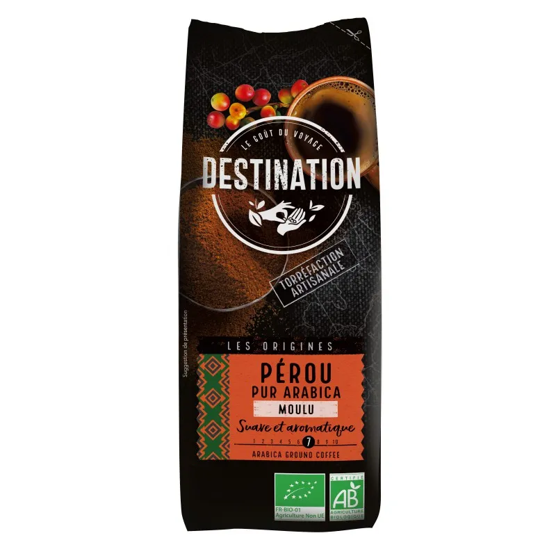Cafea eco macinata pur arabica Peru, 250g, Destination