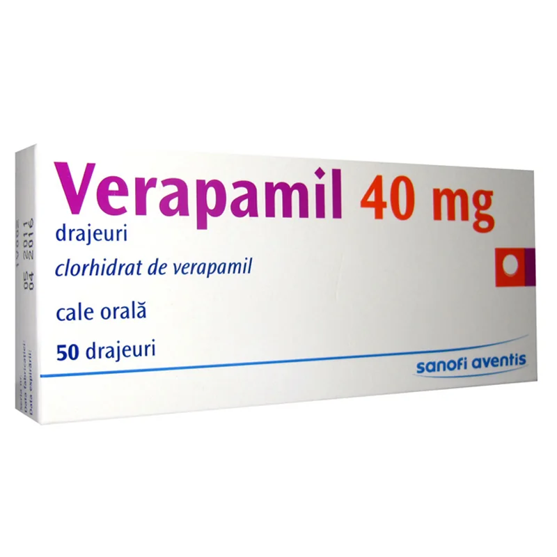 Verapamil 40mg, 50 drejuri, Sanofi