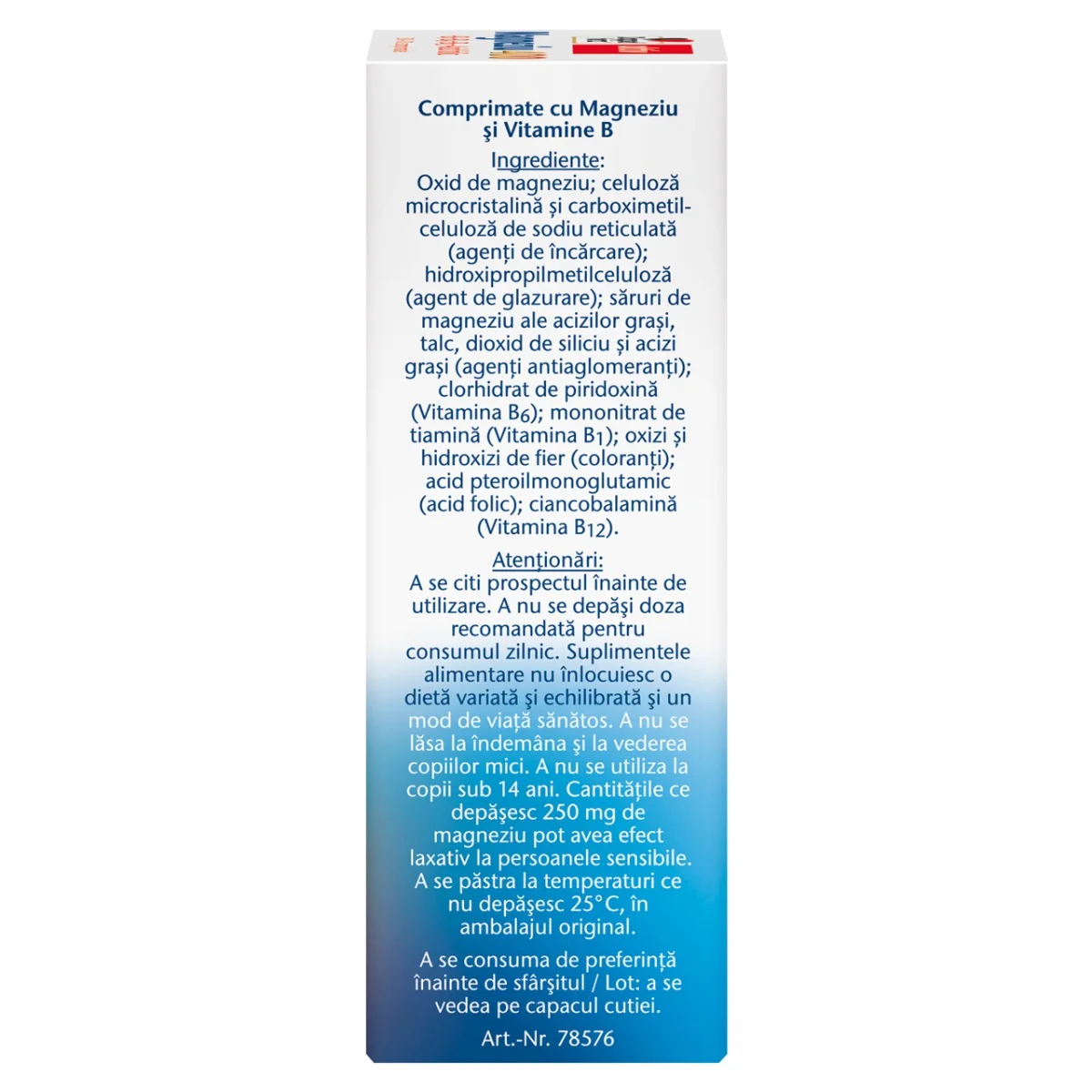 Magneziu 400 + B1 + B6 + B12 + Acid Folic, 30 + 10 comprimate, Doppelherz