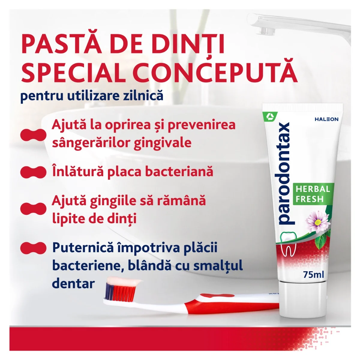 Pasta de dinti Herbal Fresh, 75 ml, Parodontax