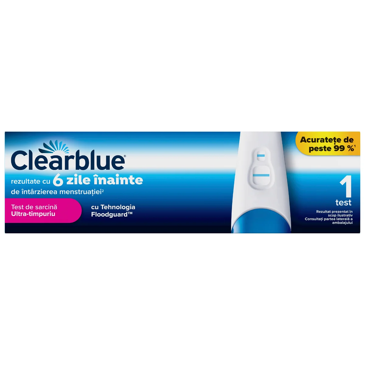 Test de sarcina ultra timpuriu, 1 bucata, Clearblue
