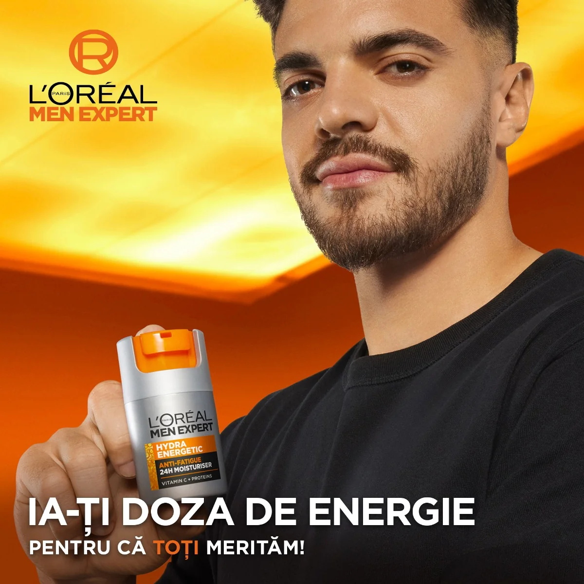 Crema hidratanta pentru barbati Men Expert Hydra Energetic, 50ml, L'Oreal Paris