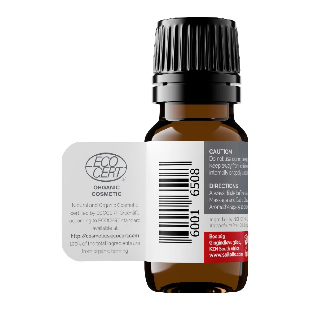 Ulei Esential Grapefruit (Citrus paradisi) 100% Organic Ecocert, 10ml, Soil