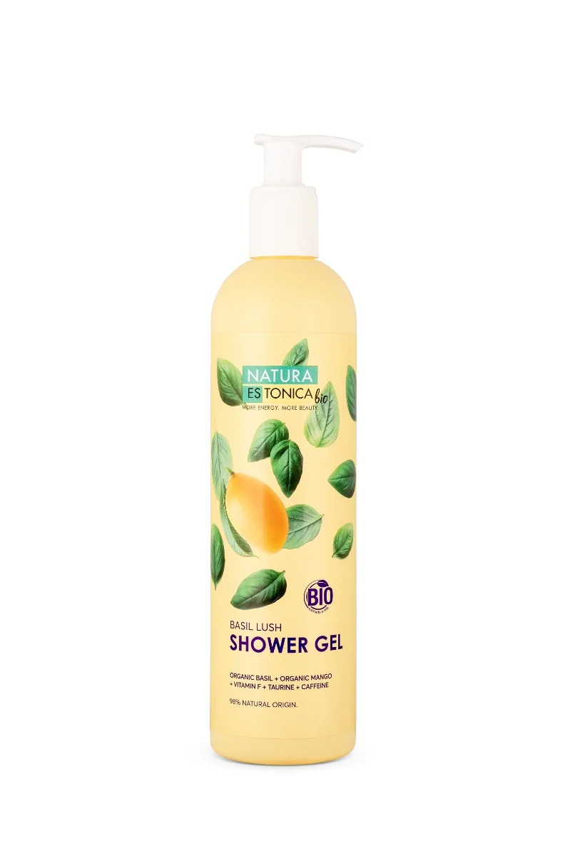 Gel de dus natural Basil Lush, 400ml, Natura Estonica
