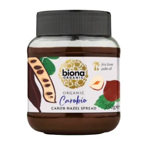 Crema tartinabila cu alune de padure si roscove bio Carobio, 350g, Biona Organic