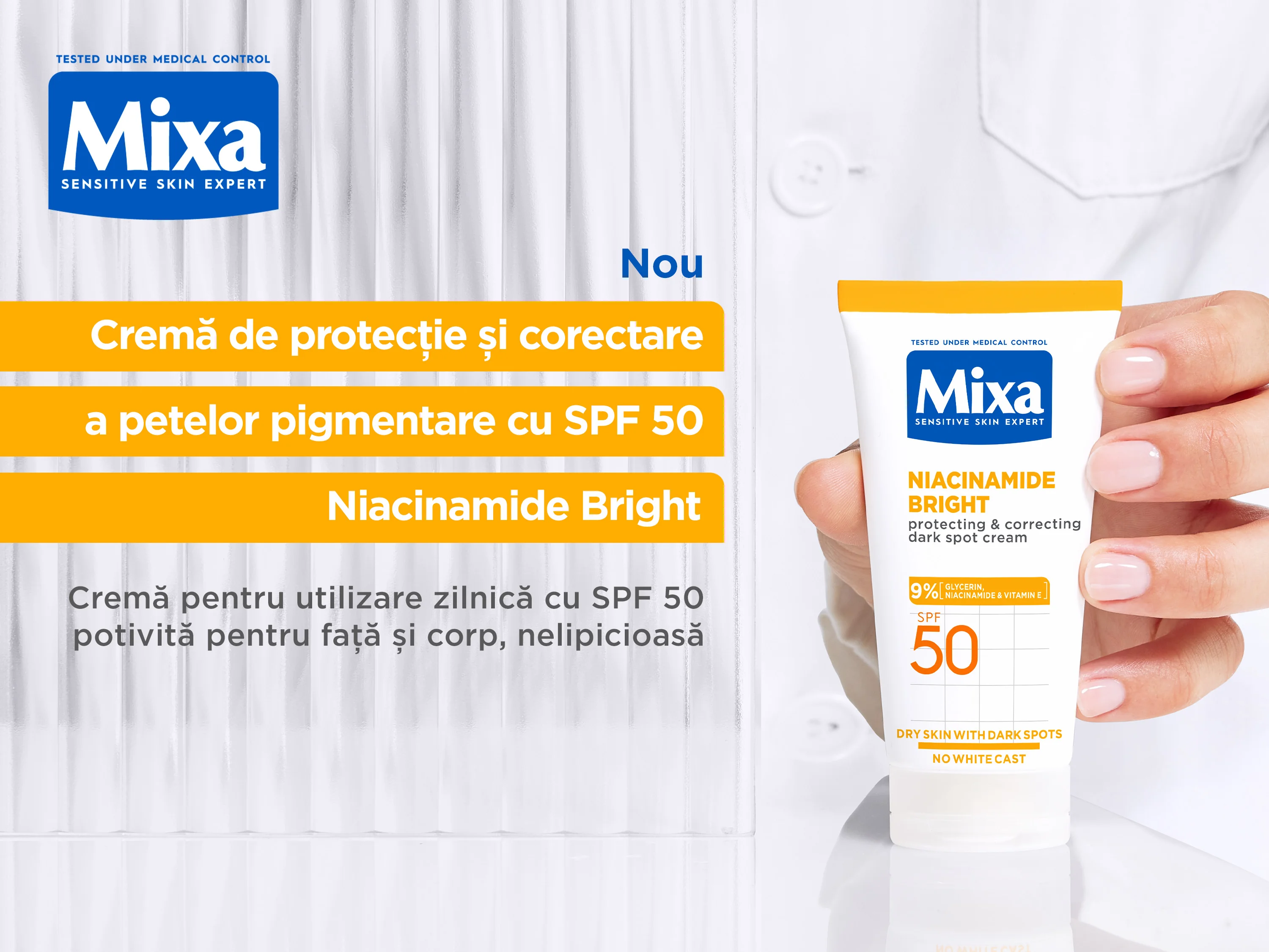 Crema pentru pete pigmentare cu SPF50 Crema pentru pete pigmentare cu SPF50