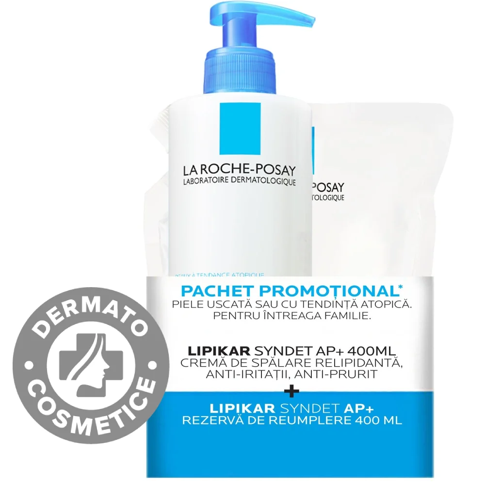 Lipikar Syndet AP+ 400ml + Rezerva Lipikar Syndet AP+ 400ml, La Roche-Posay