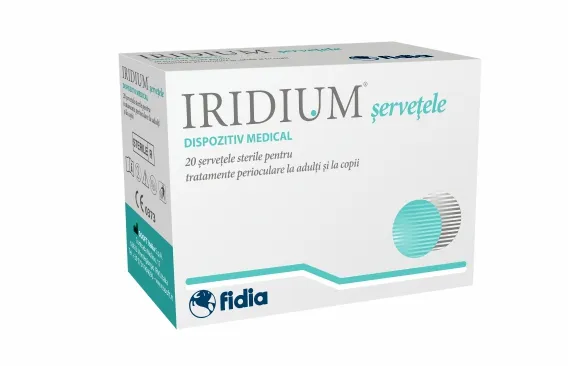 Iridium servetele oculare sterile, 20 bucati, Fidia Farmaceutici