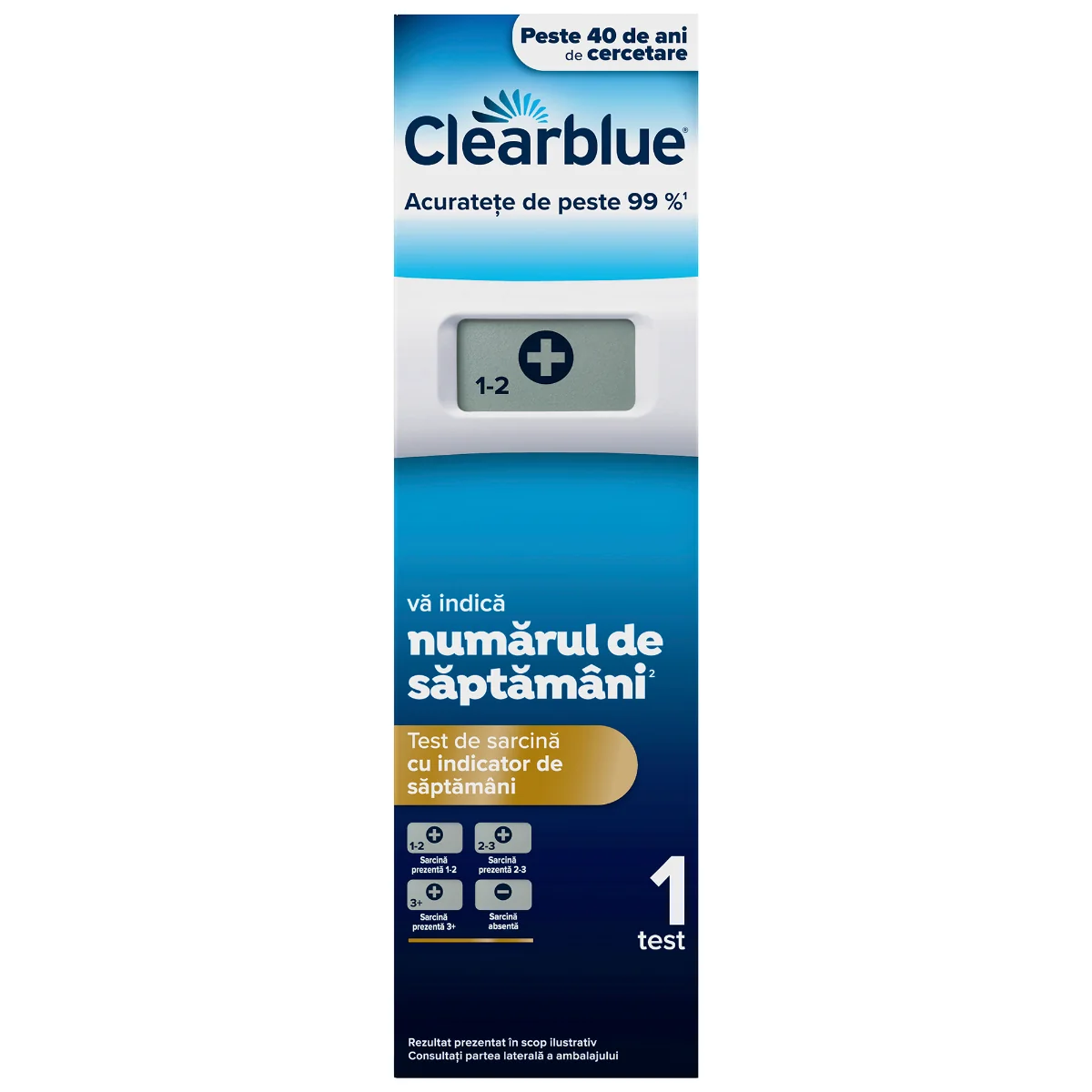 Test de sarcina digital cu indicator de saptamani, 1 bucata, Clearblue