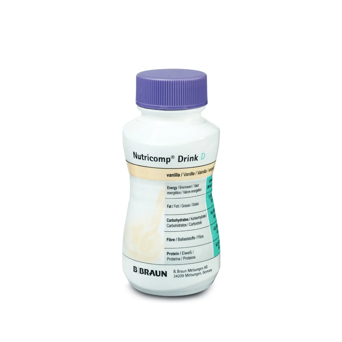 Bautura Drink D Vanilie, 4 x 200ml, Nutricomp