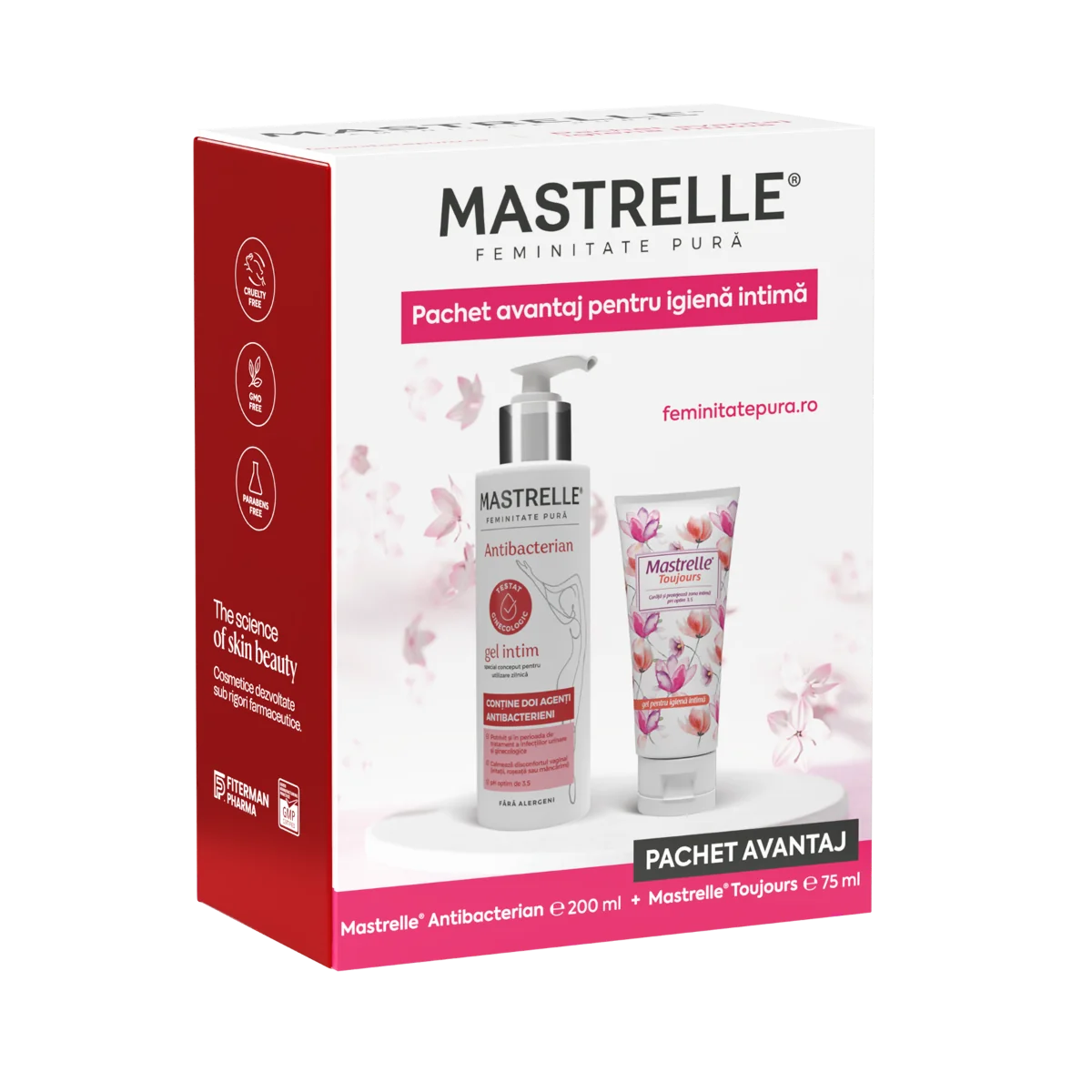 Pachet Gel intim Toujours Mastrelle 75ml + Gel intim Mastrelle 200ml, Doctor Fiterman
