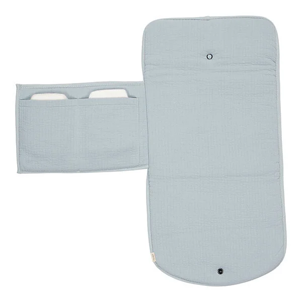 Salteluta portabila pentru schimbat scutece Pure Soft Blue, 1 bucata, Little Dutch