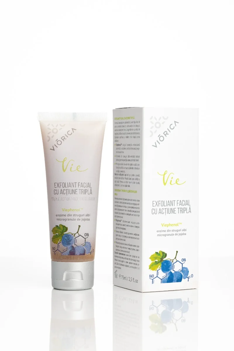 Exfoliant facial cu actiune tripla Vie, 75ml, Viorica 