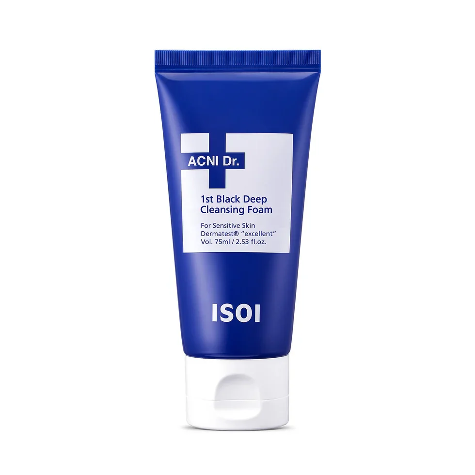 Spuma de curatare cu carbune Acni Dr. 1st Black, 75ml, Isoi 
