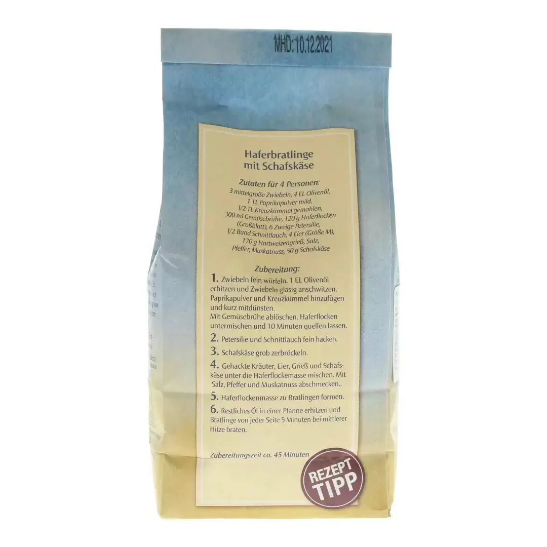 Fulgi mari de ovaz Eco, 500g, Dennree