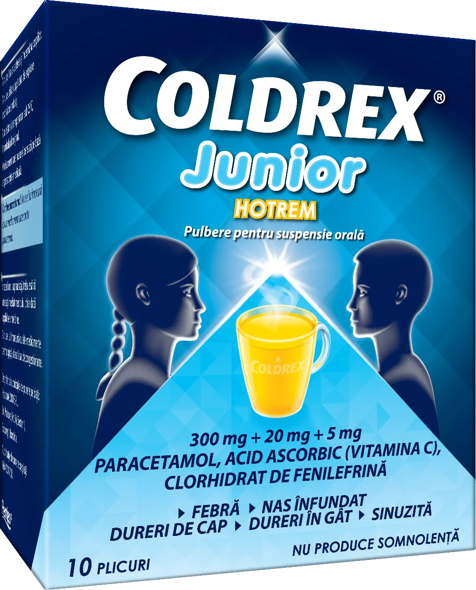 Coldrex Junior Hotrem, 10 plicuri, Perrigo