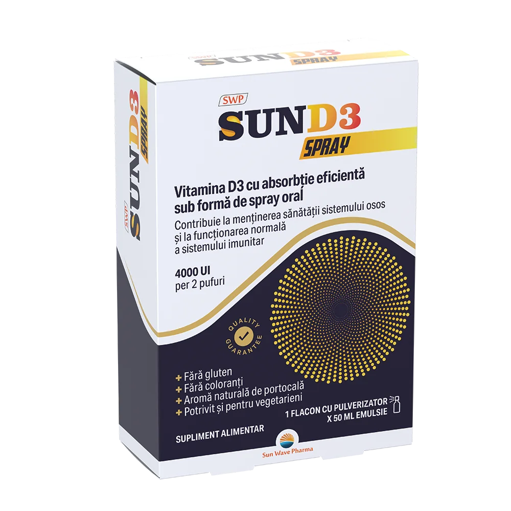 Sun D3 Spray 4000UI, 50ml, Sun Wave Pharma