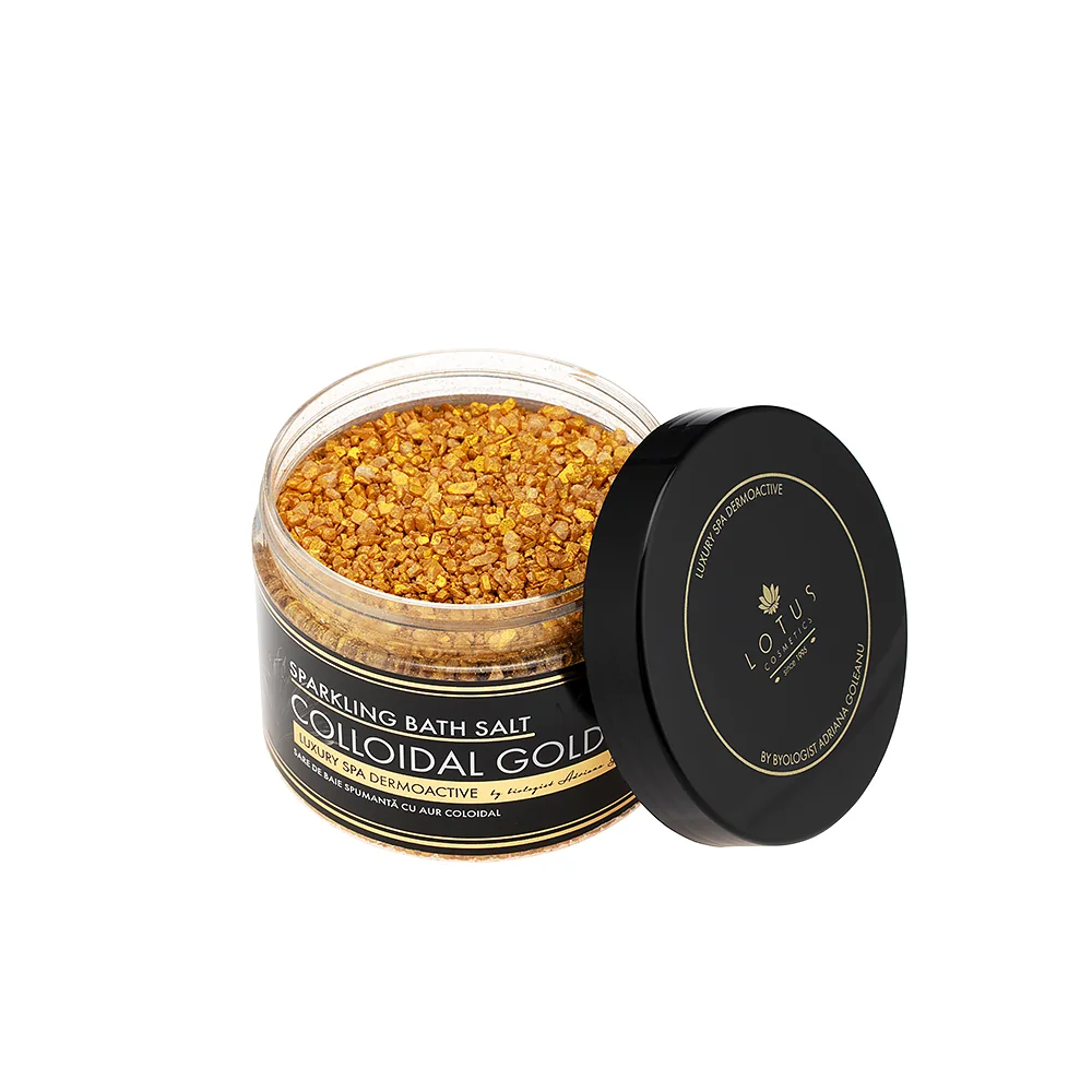 Sare de baie cu aur coloidal Luxury SPA Dermoactive, 600g, Lotus Cosmetics