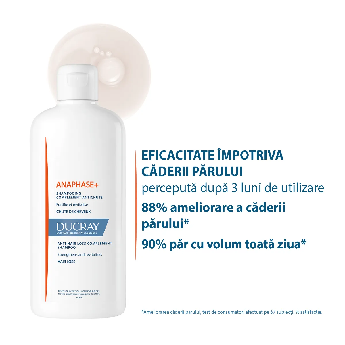 Sampon fortifiant si revitalizant Anaphase+, 400 ml, Ducray 