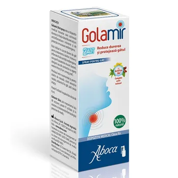 Spray pentru adulti cu alcool Golamir 2Act, 30ml, Aboca 