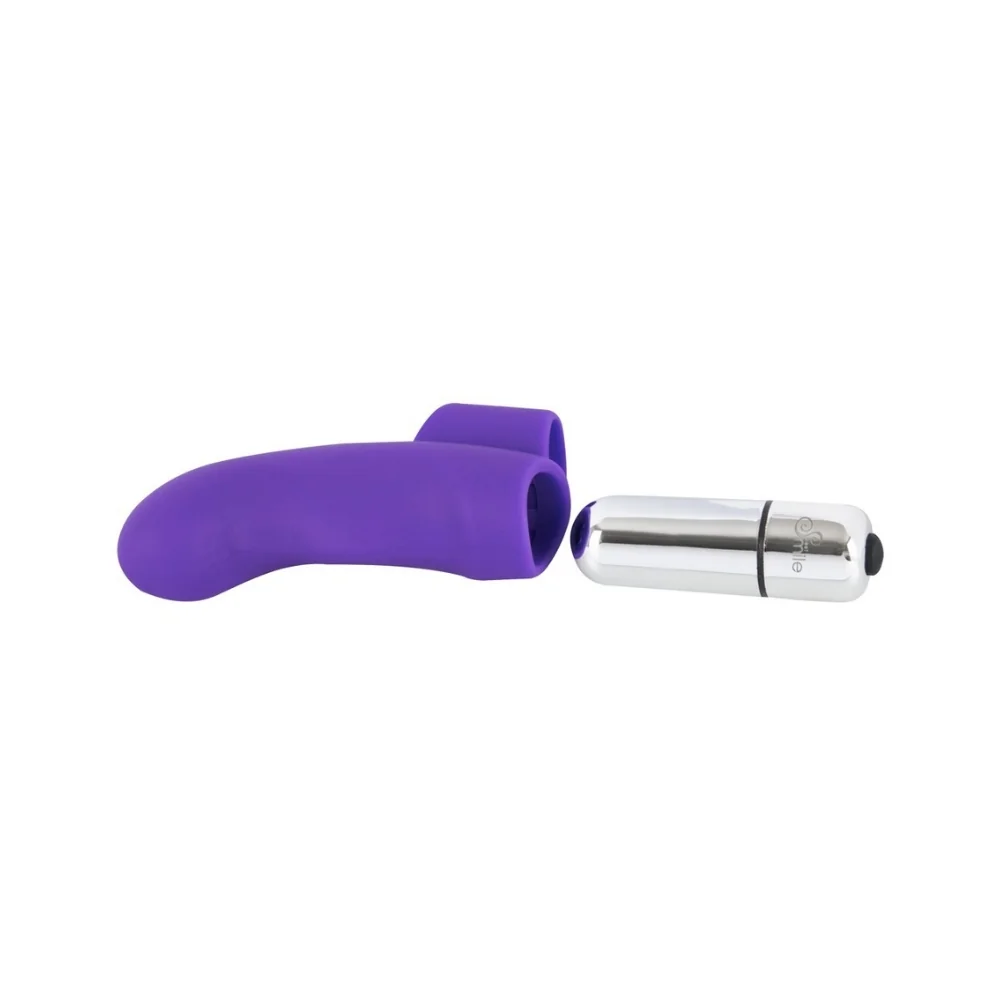 Vibrator pentru stimularea punctului G cu suport pentru deget, 1 bucata, Sweet Smile