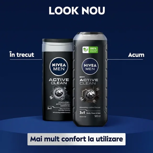 Gel de dus Active Clean, 500ml, Nivea