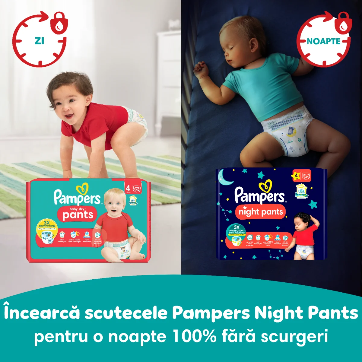 Scutece-chilotel Pants Marimea 6 Extra Large pentru 15+kg, 36 bucati, Pampers