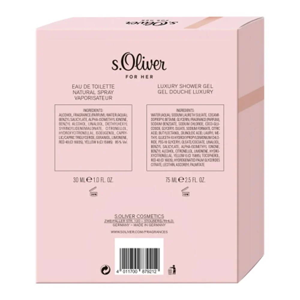 Set For her Apa de toaleta 30ml + Gel de dus 75ml, S.Oliver