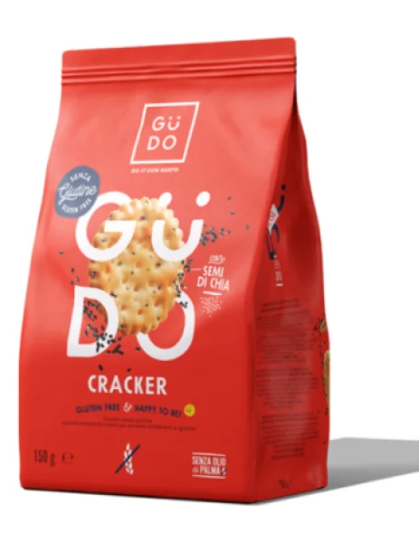 Biscuiti cu seminte de chia fara gluten Cracker, 150g, Gudo