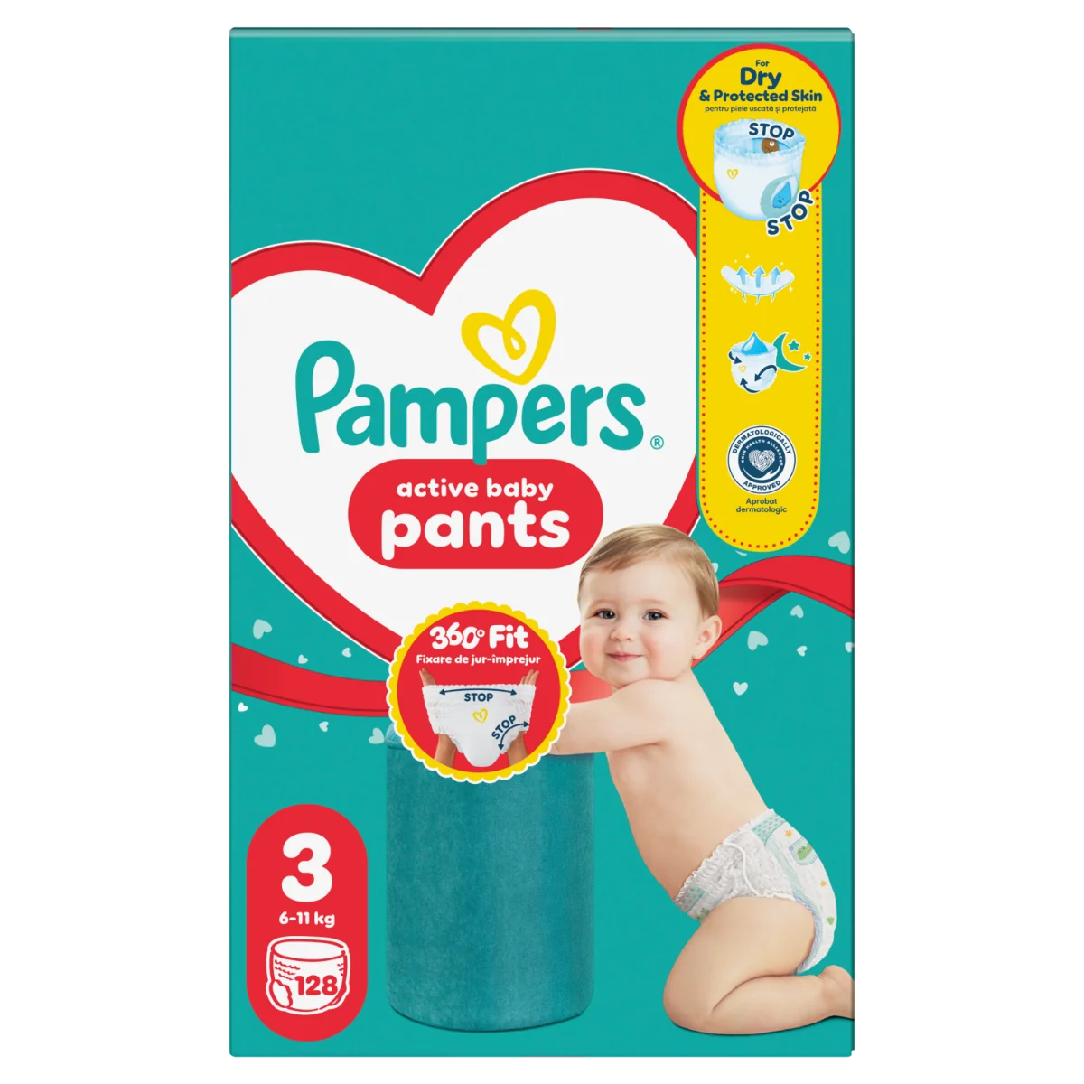 Scutece Pants Nr. 3 pentru 6-11 kg, 128 bucati, Pampers