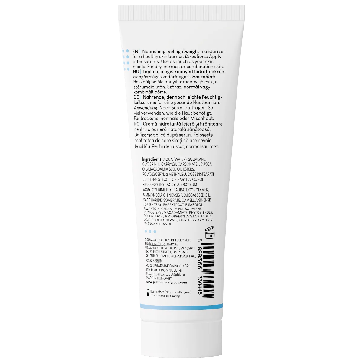 Crema 7% Squalan + 3% Lipide + 0.1% Ceramide Happier Barrier, 50ml, Geek&Gorgeous