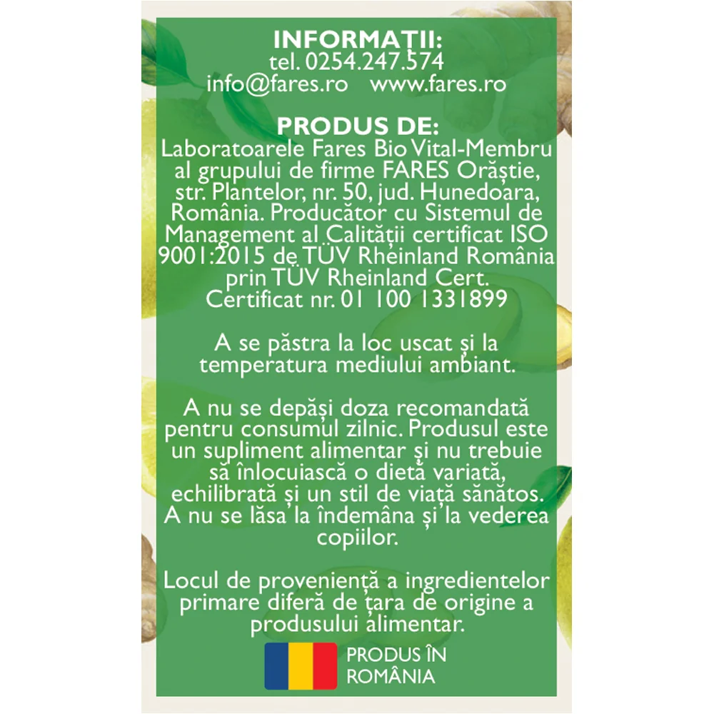 Rau de miscare pentru copii D161, 20 comprimate, Fares 