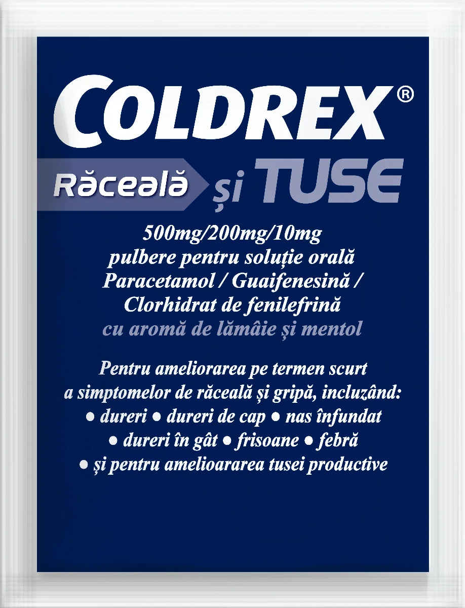 Coldrex raceala si tuse, 10 plicuri, Perrigo
