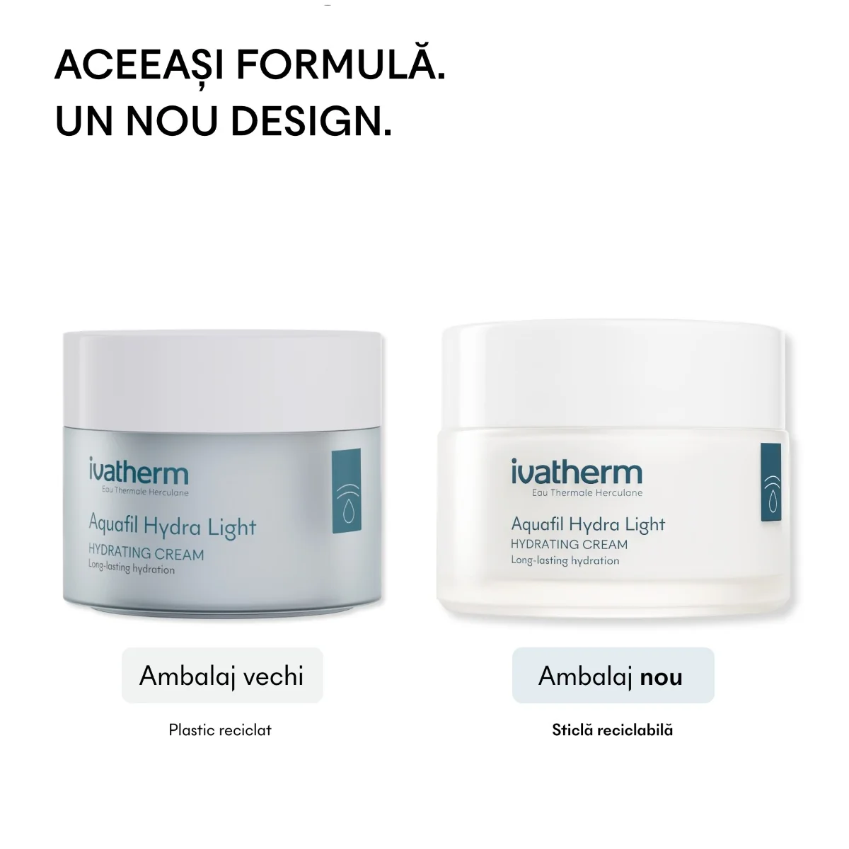 Crema hidratanta pentru piele normal-mixta Aquafil Hydra Light, 50ml, Ivatherm