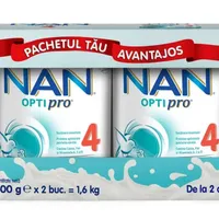 Pachet Nan 4 Optipro +2 ani, 2 x 800g, Nestle