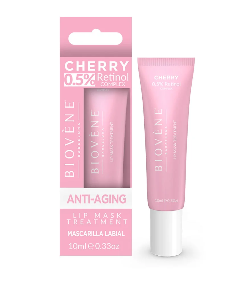 Masca de buze Anti-Aging cu 0.5% retinol si cirese, 10ml, Biovene