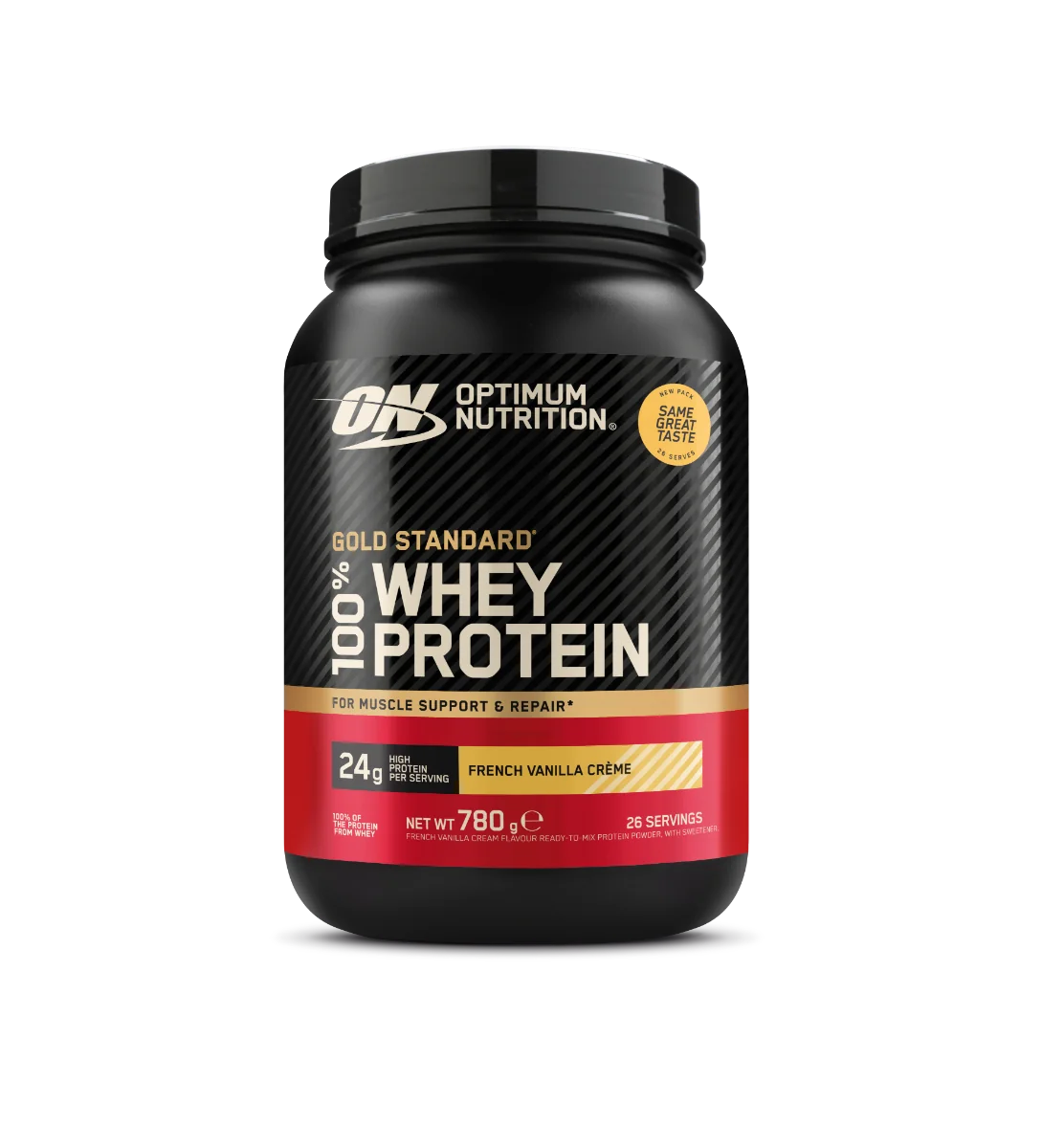 Pudra proteica proteine din zer aroma Vanilie Crema ON 100% Whey Gold Standard, 780g, Optimum Nutrition