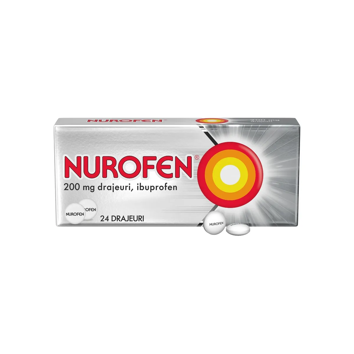 Nurofen 200 mg, 24 drajeuri, Reckitt Benckiser