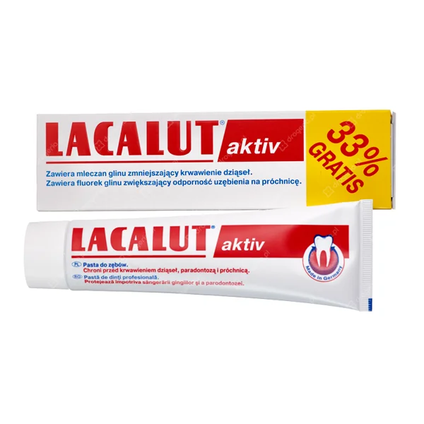 Pasta de dinti Aktiv, 75ml + 33% cadou, Lacalut