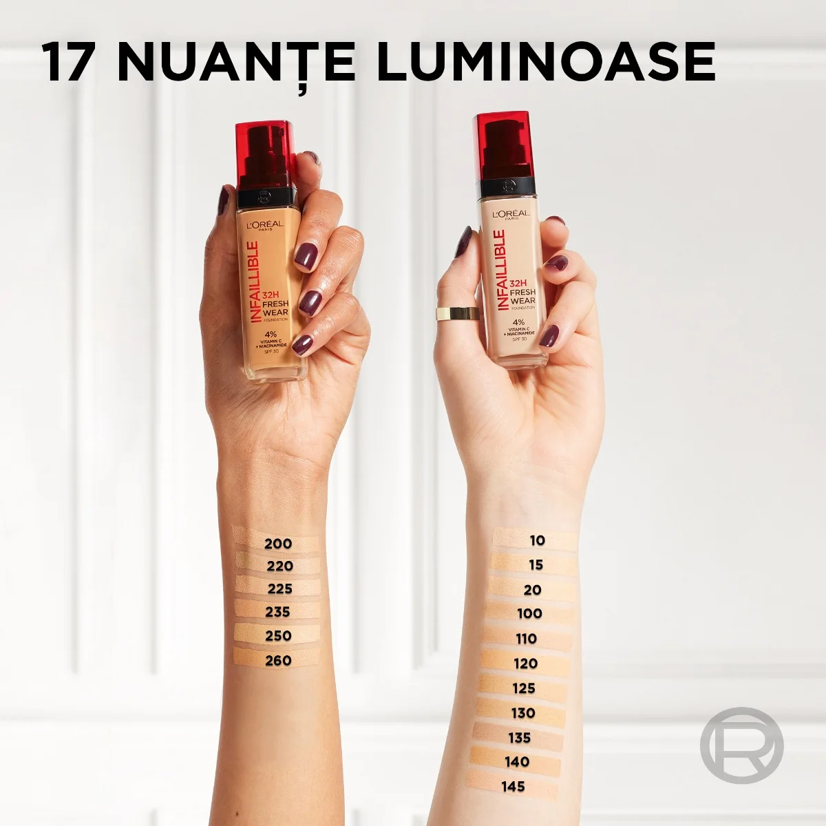 Fond de ten rezistent la transfer Infaillible 32H Fresh Wear 235 Rece, 30ml, L'Oreal Paris