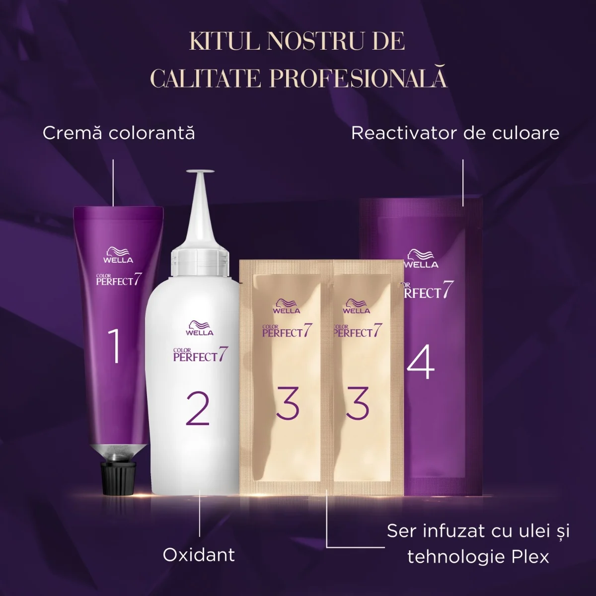 Vopsea de par permanenta Saten Rece 4/15 Color Perfect, 135ml, Wella