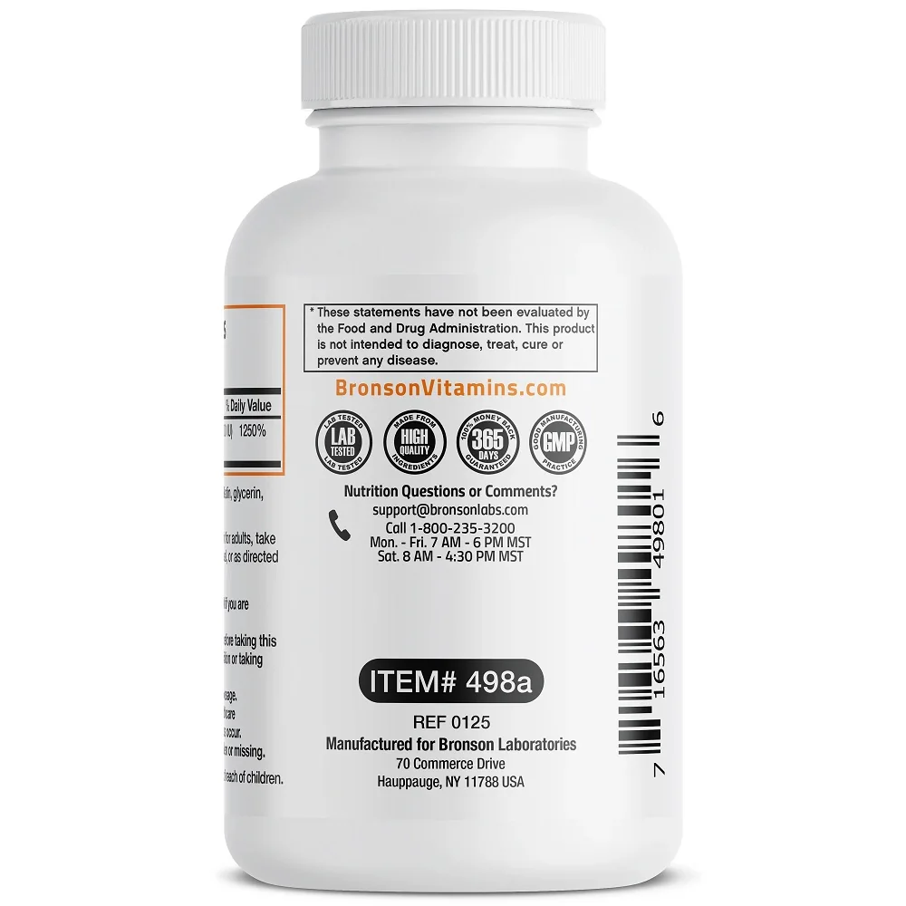 Vitamina D3 10000UI, 60 capsule, Bronson Laboratories