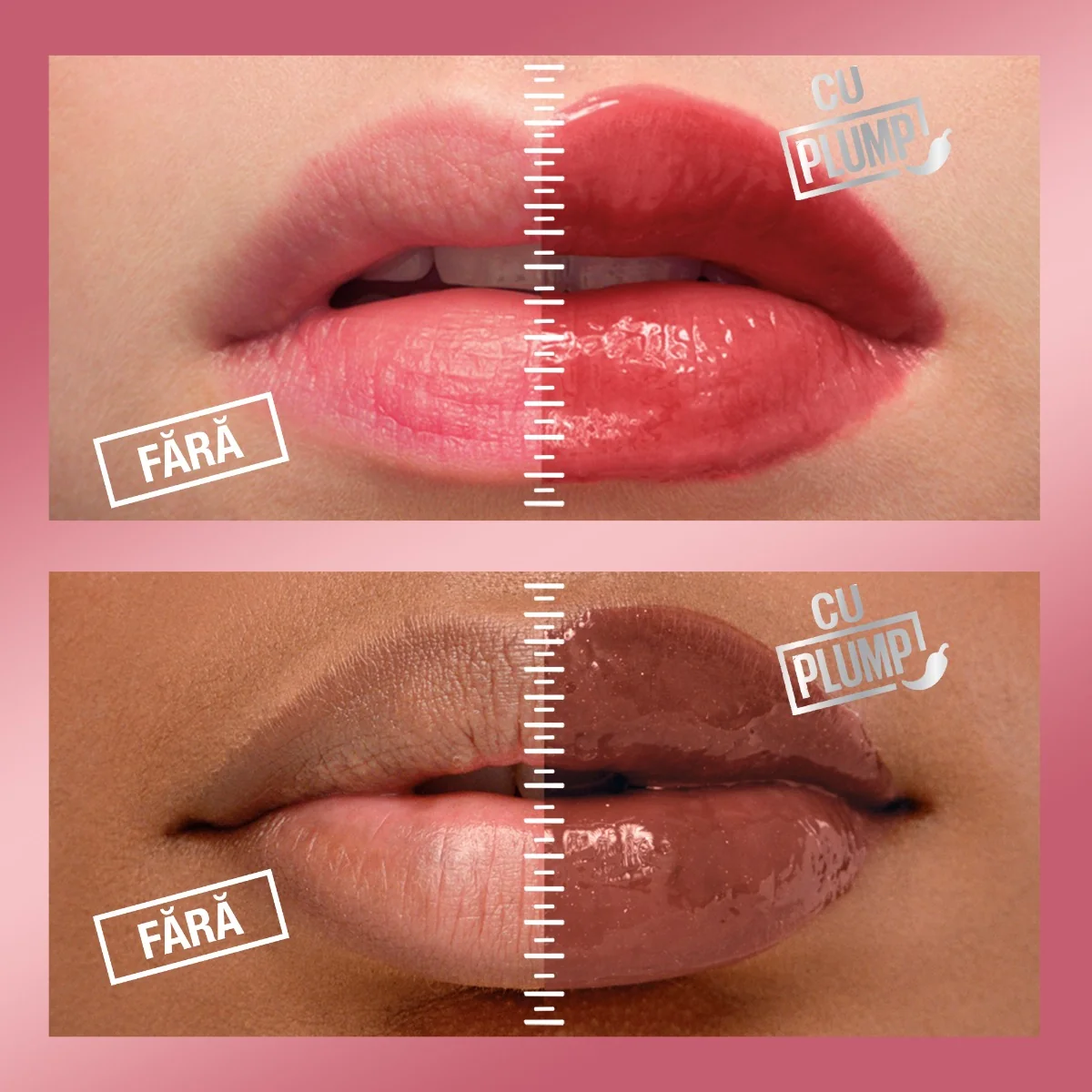 Luciu de buze cu efect de marire Lifter Plump 001 Blush Blaze, 5.4ml, Maybelline
