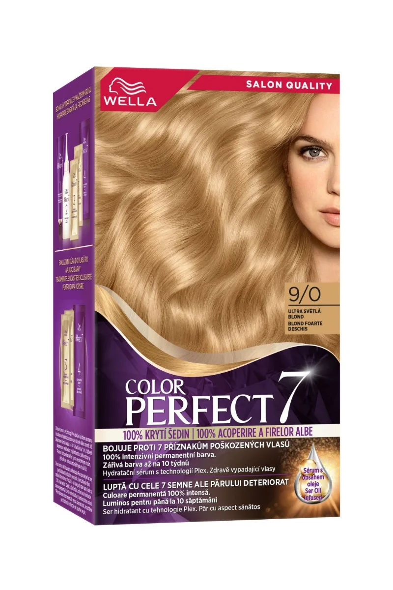 Vopsea de par permanenta Blond Foarte Deschis 9/0 Color Perfect, 135ml, Wella